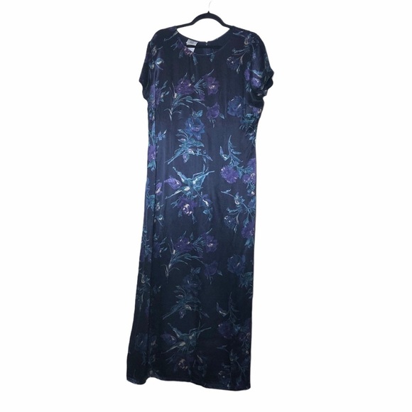 Laura Ashley | Dresses | Laura Ashley 9s Grunge Floral Maxi Dress ...
